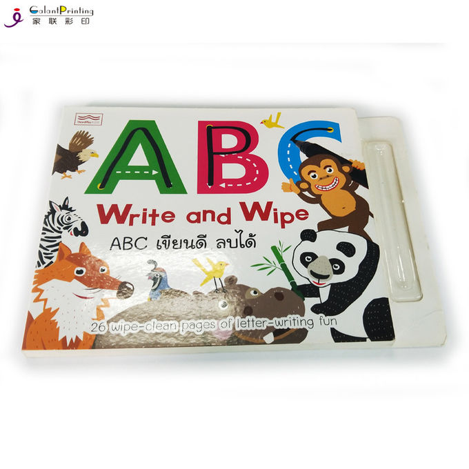 Книга доски младенца АБК книжного производства доски толстых детей карты изготовленная на заказ с держателем ручки