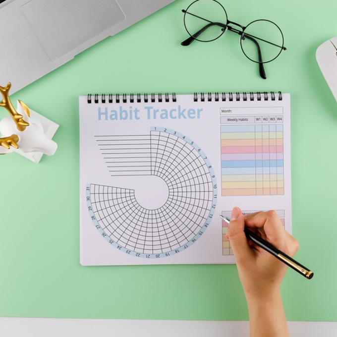 CMYK 2021-2022 А4 А5 Двойной проволочный обвязка Еженедельный дневник Планировщик Заметник Печать 2