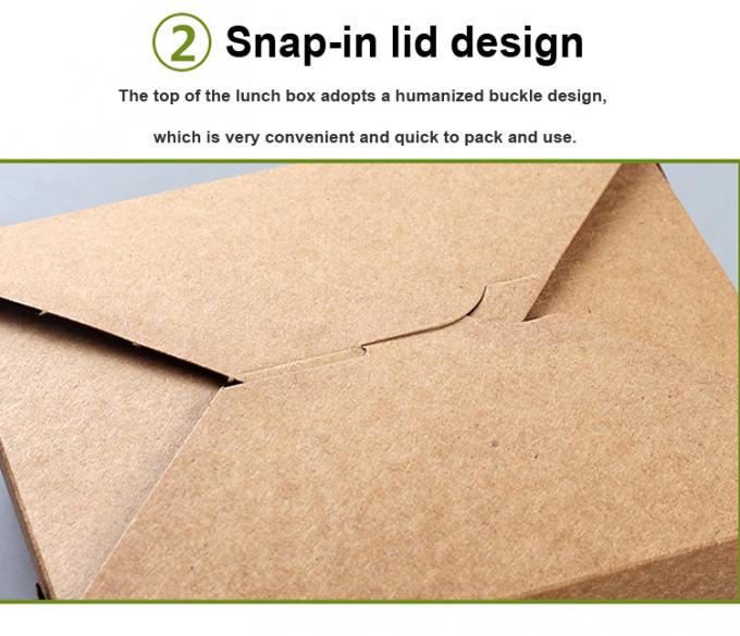 Упаковка для обеда с доставкой Kraft Paper Салат Фруктовая коробка с печатным окном PET УФ-покрытием 7