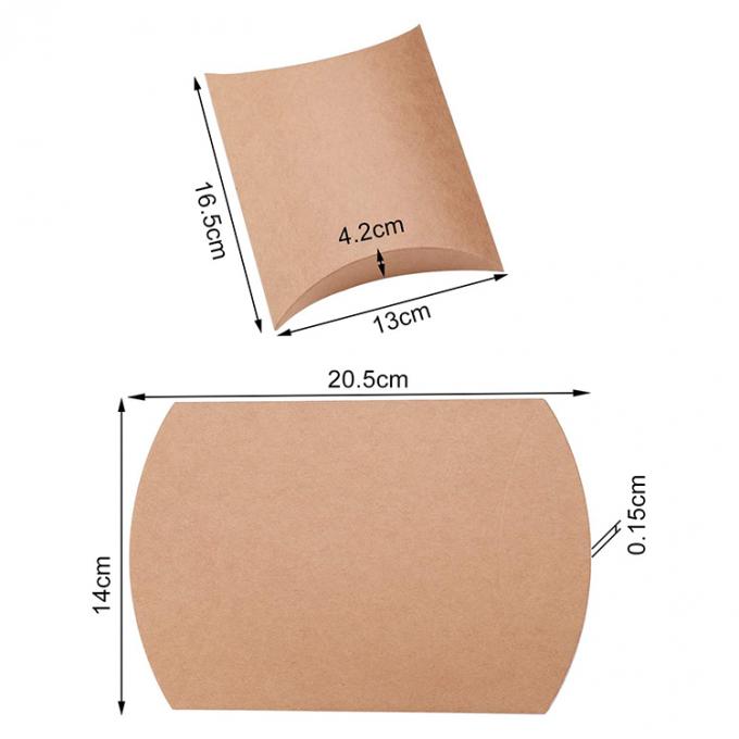 Custom Logo Heavy Duty Kraft Pillow Shape Candy Paper Box для решения хранения кондитерской продукции 7