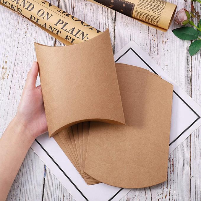 Custom Logo Heavy Duty Kraft Pillow Shape Candy Paper Box для решения хранения кондитерской продукции 10